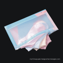 Recycling Small Dry Clear Frosted Clothing Pouch Plastic Ziplock Bag Packing For Panties